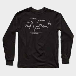 Hand Drawn Normal Electrocardiogram White Long Sleeve T-Shirt